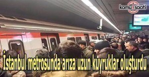 İstanbul metrosunda arıza uzun kuyruklar oluşturdu