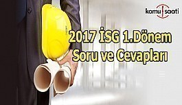 2017 İSG Sınavı Nasıldı?  2017 İSG 1.Dönem Soru ve Cevapları