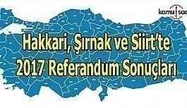 Hakkari, Şırnak ve Siirt'te Referandum sonuçları 2017 - Hangi ilden kaç oy çıktı?