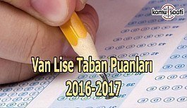 Van Lise Taban Puanları 2016-2017