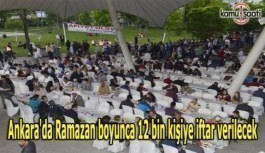 Ankara'da Ramazan boyunca 12 bin kişiye iftar verilecek