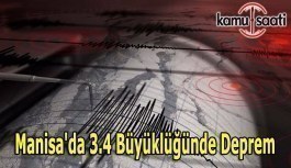 Manisa'da 3.4 büyüklüğünde deprem