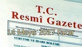 TC Resmi Gazete - 14 Mayıs 2017 Pazar