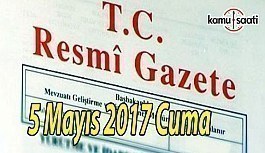 TC Resmi Gazete - 5 Mayıs 2017 Cuma