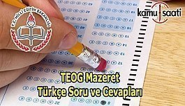 TEOG Mazeret Sınavı Türkçe Soru ve Cevapları Burada 20 Mayıs 2017
