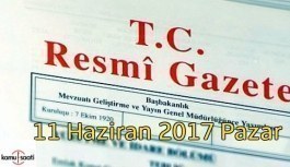 TC Resmi Gazete - 11 Haziran 2017 Pazar