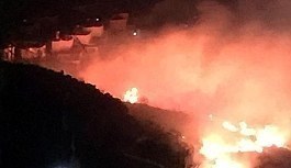 Bodrum'da korkutan yangın, çalışmalar devam ediyor