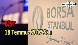 Borsa İstanbul BİST - 18 Temmuz 2017 Salı