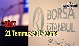 Borsa İstanbul BİST - 21 Temmuz 2017 Cuma