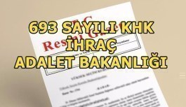 693 sayılı KHK ile Adalet Bakanlığından ihraç edilen personelin isim listesi (TAM LİSTE)