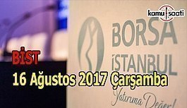 Borsa İstanbul BİST - 16 Ağustos 2017 Çarşamba