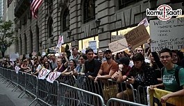 Trump'a New York'taki evinin önünde protestolu karşılama
