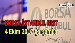Borsa İstanbul BİST - 4 Ekim 2017 Çarşamba