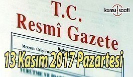 TC Resmi Gazete - 13 Kasım 2017 Pazartesi