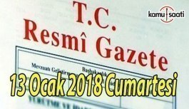TC Resmi Gazete - 13 Ocak 2018 Cumartesi