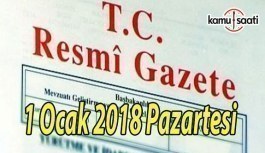 TC Resmi Gazete - 1 Ocak 2018 Pazartesi