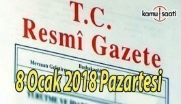 TC Resmi Gazete - 8 Ocak 2018 Pazartesi