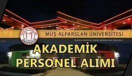Muş Alparslan Üniversitesi akademik personel alım ilanı