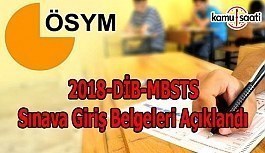 2018-DİB-MBSTS Sınava Giriş Belgeleri Açıklandı
