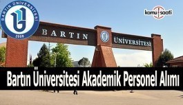 Bartın Üniversitesi akademik personel alım ilanı