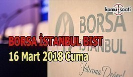 Borsa İstanbul BİST 16 Mart 2018 Cuma