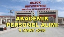 Bozok Üniversitesi 38 akademik personel alımı yapacak