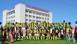 Sinop Üniversitesi akademik personel alımı yapacak - 22 Mart 2018