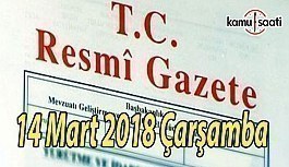 TC Resmi Gazete - 14 Mart 2018 Çarşamba