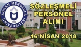 Adnan Menderes Üniversitesi 70 Sözleşmeli Personel Alımı - 16 Nisan 2018