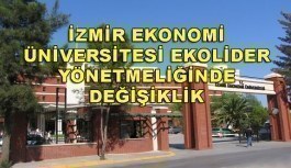 İzmir Ekonomi Üniversitesi EKOLİDER Yönetmeliğinde Değişiklik