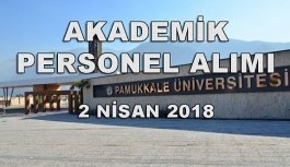 Pamukkale Üniversitesi 19 Akademik Personel Alacak - 2 Nisan 2018
