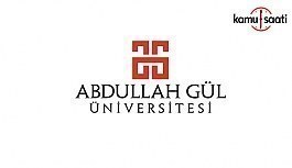 Abdullah Gül Üniversitesi Lisansüstü Eğitim-Öğretim ve Sınav Yönetmeliği - 7 Mayıs 2018 Pazartesi