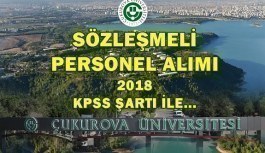 Çukurova Üniversitesi 162 Sözleşmeli Personel Alım İlanı 2018