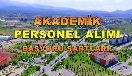 Erciyes Üniversitesi Akademik Personel Alımı - Başvuru şartları