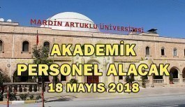 Mardin Artuklu Üniversitesi Akademik Personel Alacak - 18 Mayıs 2018