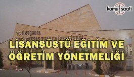 Nevşehir Hacı Bektaş Veli Üniversitesi Lisansüstü Eğitim ve Öğretim Yönetmeliği