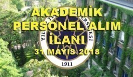Yıldız Teknik Üniversitesi 28 Akademik Personel Alımı - 31 Mayıs 2018