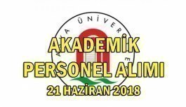 Amasya Üniversitesi 5 Akademik Personel Alımı Yapacak - 21 Haziran 2018
