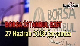 Borsa güne yatay başladı - Borsa İstanbul BİST 27 Haziran 2018 Çarşamba
