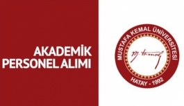 Hatay Mustafa Kemal Üniversitesi 27 Akademik Personel Alımı - 12 Haziran 2018