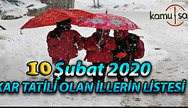 Yarın Okullar Tatil mi? 10 Şubat 2020 Pazartesi Kar Tatili olan İller