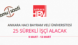 Ankara Hacı Bayram Veli Üniversitesi 25 Sürekli İşçi Personel Alımı