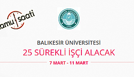 Balıkesir Üniversitesi 25 İşçi Personel Alımı