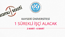 Kayseri Üniversitesi 1 Sürekli İşçi Personel Alımı