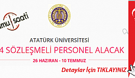 Atatürk Üniversitesi  14 Sözleşmeli Personel Alımı Yapacak