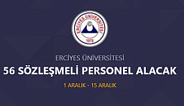 Erciyes Üniversitesi 56 sözleşmeli personel alımı yapacak İş ilanları iş başvurusu