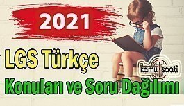 2021 LGS Türkçe Konuları ve Soru Dağılımı 2021 Lgs örnek sorular
