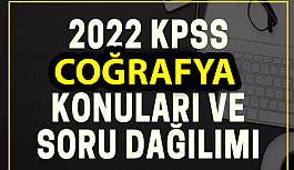 2022 KPSS Coğrafya konu dağılımı