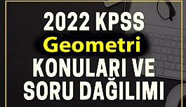 2022 KPSS Geometri konu dağılımı