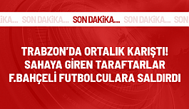 Trabzonspor-Fenerbahçe maçının sonunda taraftarlar sahaya girdi